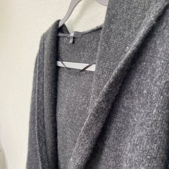 Uniqlo Knit Hooded One Button Cardigan Wool Blend Sweater Womens size Small - Picture 5 of 6